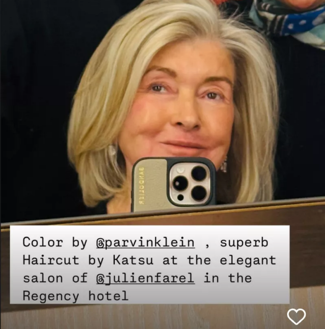 Martha Stewart sin maquillaje