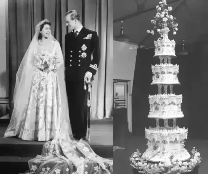 La torta nuziale della regina Elisabetta e del principe Filippo venduta all'asta