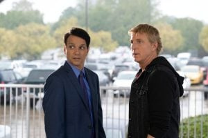 COBRA BITE, från vänster: Ralph Macchio, William Zabka