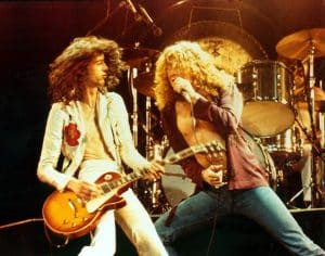 PIOSENKA POZOSTAJE TAKA SAME, członkowie Led Zeppelin Jimmy Page i Robert Plant