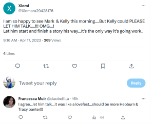   I fan hanno provato un po' troppo amore in Live with Kelly e Mark