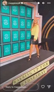   Maggie Sajak delte et glimt af hendes Wheel of Fortune forberedelse