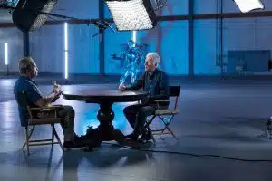   Džeimsas Kameronas'S STORY OF SCIENCE FICTION, (aka AMC VISIONARIES: JAMES CAMERON'S STORY OF SCIENCE FICTION), from left: Arnold Schwarzenegger, James Cameron