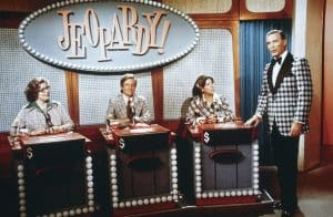   Art Fleming var värd för Jeopardy! när Martha Bath tävlade