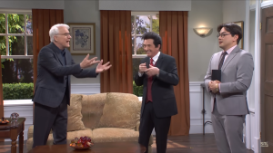 Steve Martin pidi taas Martin Shortiga hakkama saama, kuna hr Banks kannatas Francki's big visions