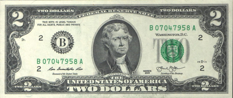 2 doláre