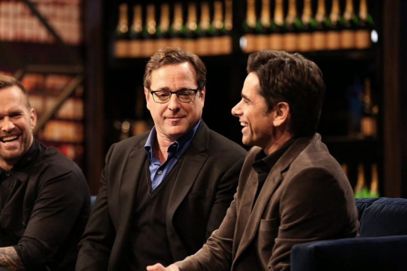 HOLLYWOOD GAME NIGHT, (van links): deelnemers Bob Harper, Bob Saget, John Stamos,'NBC's New Year's Eve Game Night with Andy Cohen'