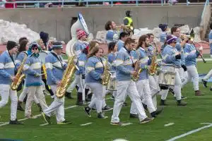   Marching bands var de mest almindelige kunstnere i de tidlige år