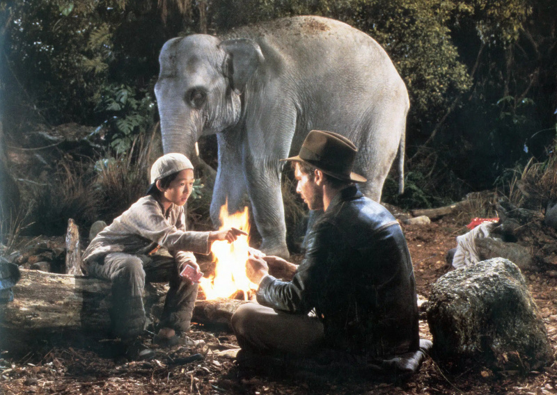  INDIANA JONES ÉS A VÉG TEMPLOMA, Ke Huy Quan & Harrison Ford, 1984