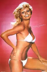   Loni Anderson, hvis plakat er en av de mest ikoniske blant de vakre kvinnene på 1970-tallet