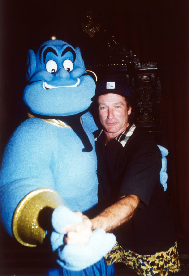  Robin Williams, amb Genie d'Aladdin, anys 90