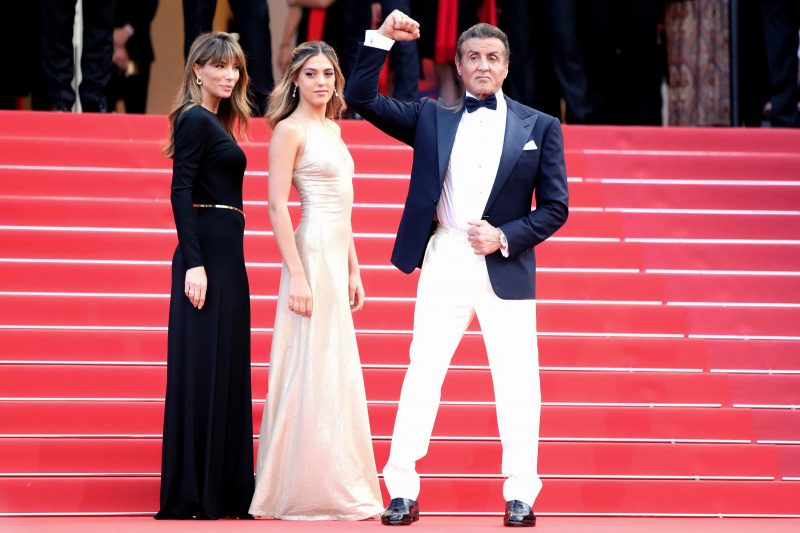  Jennifer Flavin, Sistine Rose Stallone e Sylvester Stallone