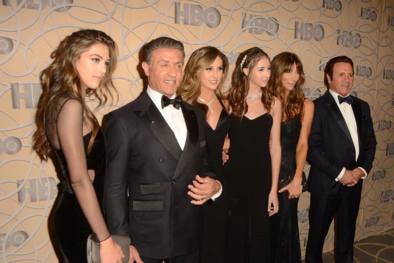  Sylvester Stallone, mga anak na babae, Jennifer Flavin, Frank Stallone