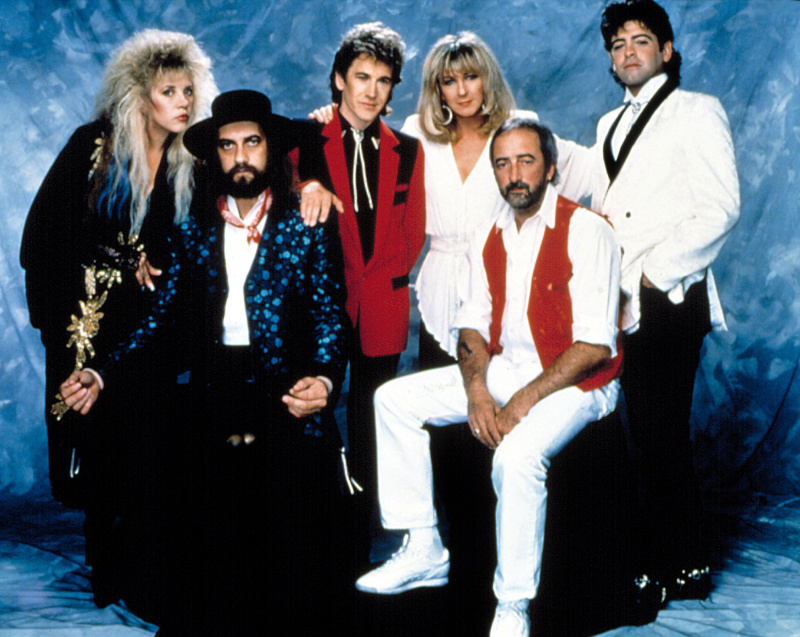   Fleetwood Mac, (Stevie Nicks, Mick Fleetwood, Rick Vito, Christine McVie, John McVie, Billy Burnette), mga unang bahagi ng 1990s