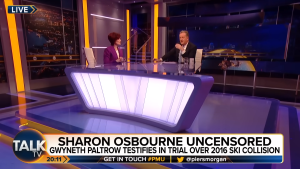 Sharon Osbourne ve Piers Morgan, Gwyneth Paltrow davasını tartışıyor
