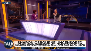  Sharon Osbourne e Piers Morgan discutono del processo a Gwyneth Paltrow