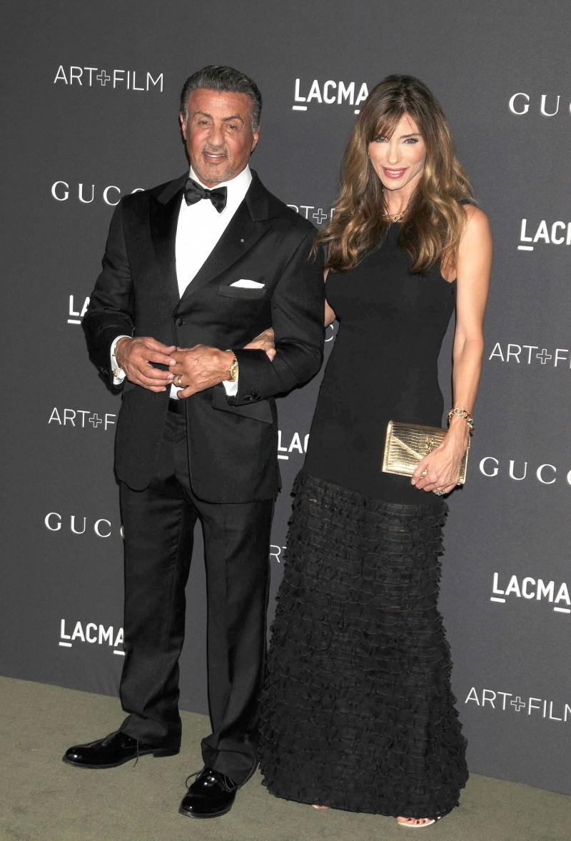 Diễn viên Sylvester Stallone (L) và người mẫu Jennifer Flavin