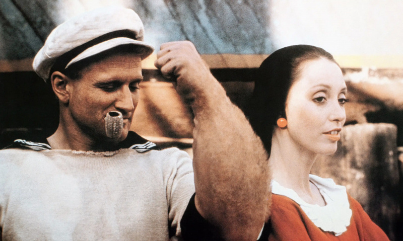 POPEYE, de gauche à droite : Robin Williams, Shelley Duvall, 1980