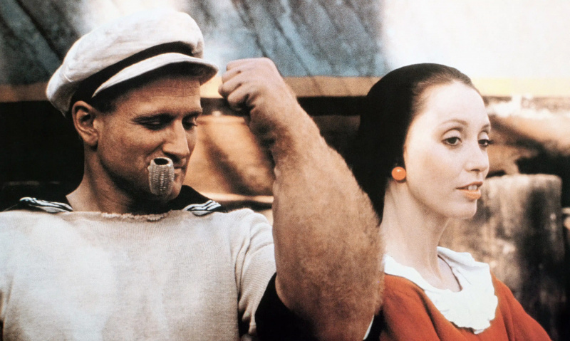  POPEYE, vasemmalta: Robin Williams, Shelley Duvall, 1980