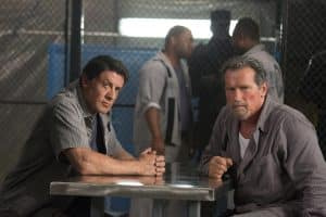   ESCAPE PLAN, (aka THE TOMB), från vänster: Sylvester Stallone, Arnold Schwarzenegger